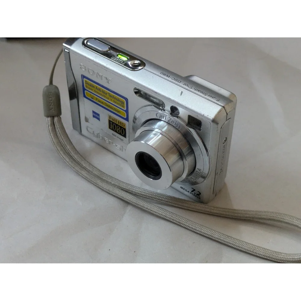 Sony Cyber-shot DSC-W80 7.2MP Digital Camera Silver Bundle 4GB Card Working - Picture 10 of 11